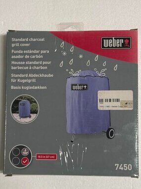 Weber Standard Charcoal Grill Cover – Fits 18.5" Kettle Grills – New in Box